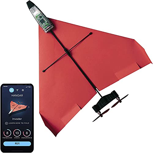 POWERUP 4.0 The Next-Generation Smartphone Controlled Paper Airplane Kit,  RC Controlled. Easy to Fly with Autopilot & Gyro Stabilizer. For Hobbyists