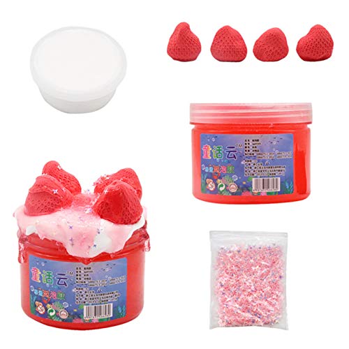 Slime Kit for Kids,DIY Strawberry Crystal Slime Fluffy Soft Putty Clay –  ToysCentral - Europe