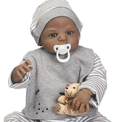 New Lifelike Newborn Baby Doll Realistic Silicone Vinyl African