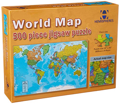 Round Solutions World Map 500-Piece Puzzle