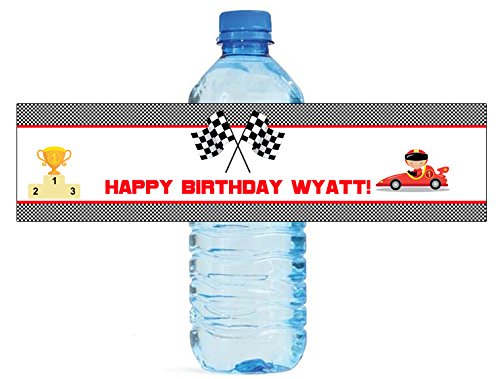 Race Car Water Bottle Labels, Printable Template