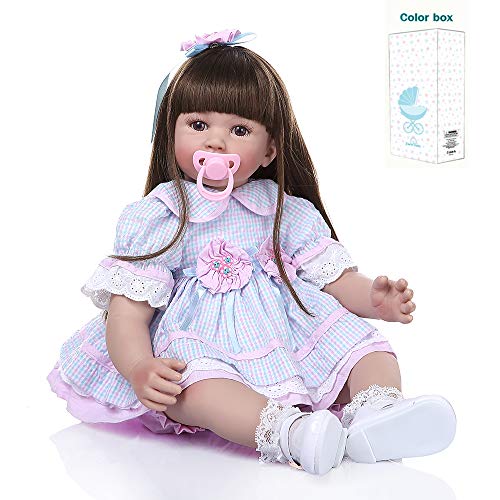 Anano Reborn Baby Dolls 24 Inch Soft Silicone Toddler Girl Doll
