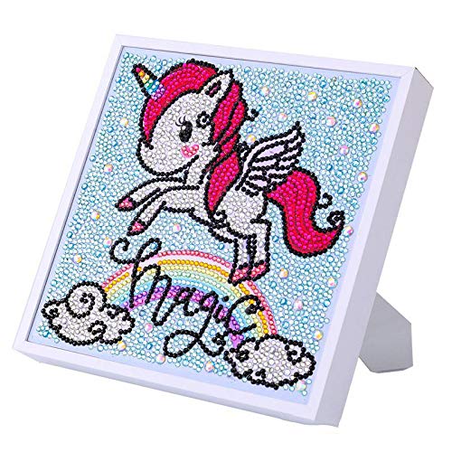 Diamond Art Kit 8x 8 Beginner Fun Unicorn