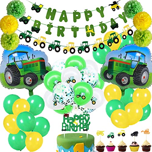Green Birthday Decoration Items Combo Set For Boys Kids- Happy