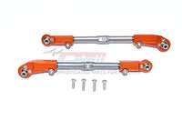 Arrma KRATON/Talion/Notorious/Outcast Upgrade Parts Aluminum + Stainless Steel Adjustable Front Steering Tie Rod - 2Pc Set Orange