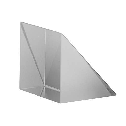 Light Physics K9 Optical Glass Spectrum Crystal Durable Triangular Prism for Entertainment for Teaching Tool for Rainbow(20 * 20 * 20)