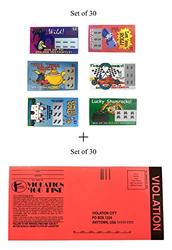 TheGag Gag Gift Prank Set-30 Fake Lottery Tickets-30 Fake Parking Tickets The Ultimate Joke Prank Gag Gift Set for Adults. Wholesale Bulk Pricing from