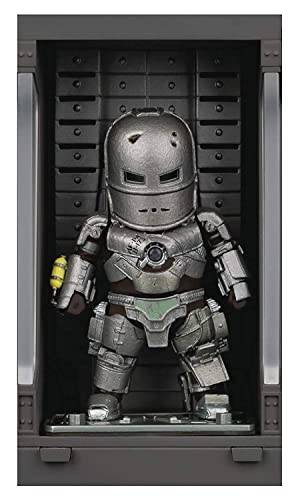 Beast Kingdom Iron Man 3: Iron Man Mk I with Hall of Armor Mea-015 Mini Egg Attack Figure, Multicolor