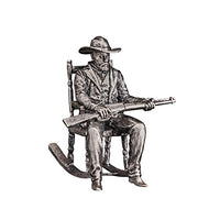 Ronin Miniatures - Gunman on a Rocking Chair - Tin Metal Collection Western Warrior Toy - Size 1/32 Scale - 54mm Action Figures - Home Collectible Figurines