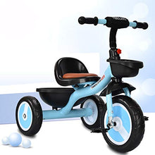 Load image into Gallery viewer, Children&#39;s Car Baby Bicycle 1-3-6 Year Old Child Bicycle Children&#39;s Tricycle Boy Girl Toy Car 58X71X48CM (Color : Blue)
