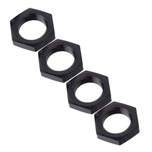 Load image into Gallery viewer, LAFEINA 4PCS 17mm Aluminum Wheel Hex Hub Nut for 1/8 RC Model Car Upgraded Parts (Black)
