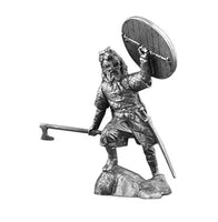 Ronin Miniatures - Viking Ulfhednar with Axe - Tin Metal Medieval Collection Knight Toy - Soldier Size 1/32 Scale - Home Collectible Figurines