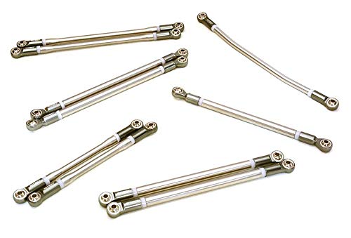 Integy RC Model Hop-ups C27136GUN Stainless Steel Linkage Set w/Alloy Rod Ends for Axial 1/10 SCX10 II #90046-47