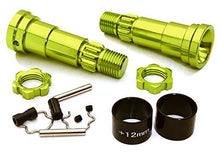 Load image into Gallery viewer, Integy RC Model Hop-ups C27096GREEN Billet Machined +12mm Ext. Stub Axles for C27070, C27071 &amp; C27072
