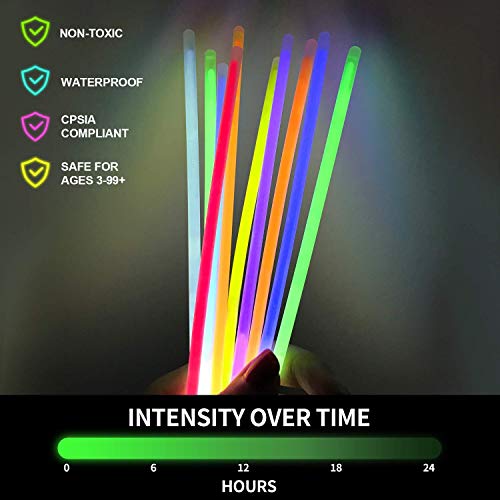 Glow Sticks Bulk Party Favors: 150 PCS 8 Colors Glow in The Dark Party  Supplies 8 Glow Necklaces and Bracelets with Connectors Light up Birthday