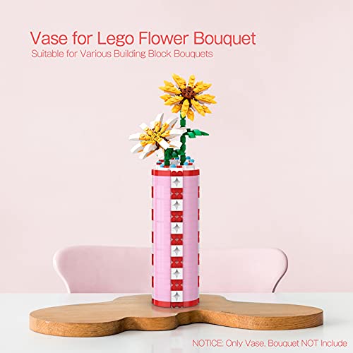 Vase Building Kit for Lego Flower Bouquet 10280,40461 and 40460,A Unique  Flower Container and Creative Project for Adults Building Blocks Gifts, New