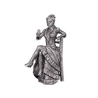 Ronin Miniatures - Western Lady with Glass - Tin Metal Collection Fighter Toy - Size 1/32 Scale - 54mm Action Figures - Home Collectible Figurines