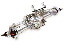 Load image into Gallery viewer, Integy RC Model Hop-ups C27114SILVER Billet Machined Complete Front Axle Assembly for Axial 1/10 RR10 Bomber 4WD
