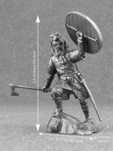 Load image into Gallery viewer, Ronin Miniatures - Viking Ulfhednar with Axe - Tin Metal Medieval Collection Knight Toy - Soldier Size 1/32 Scale - Home Collectible Figurines
