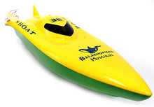 Load image into Gallery viewer, CHIMAERA 23&quot; Pre-Assembled Balaenoptera Musculus Racing Boat with Twin Motor System (Green - Yellow)
