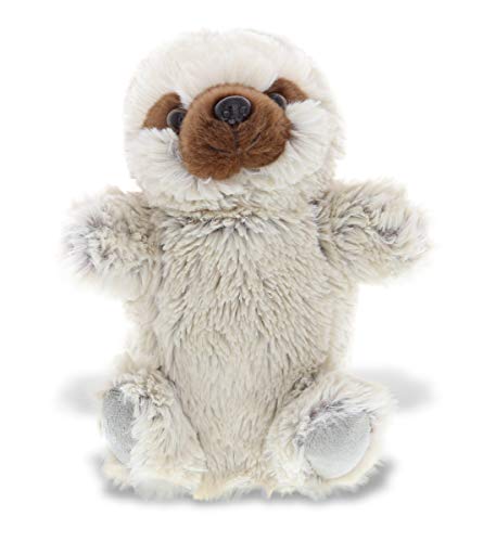 DolliBu Sloth Plush Hand Puppet For Kids - Soft Furry Stuffed Animal Hand Puppet Toy for Puppet Show Games & Puppet Theaters for Kids, Adult's Cute Puppets Educational Toy to Teach Children & Toddlers