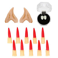 Vampire Teeth Fangs Elf Ears Boxes for Halloween Costume Accessory