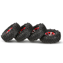 Load image into Gallery viewer, Goolsky 4Pcs AUSTAR AX-4020A 1.9 Inch 110mm 1/10 Rock Crawler Tires with Alloy Beadlock Wheel Rim for D90 SCX10 AXAIL RC4WD TF2 RC Car
