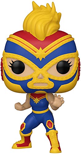 Funko Pop! Marvel Lucha Libre Set of 7: Spider-Man, Iron Man, Hulk, Captain  Marvel, Deadpool, Venom and Wolverine