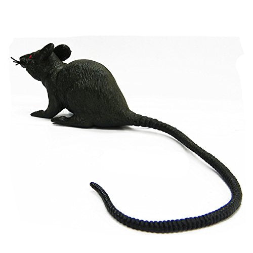 LKXHarleya Halloween Rat Toy Spooky Plastic Squeaking Rats Party