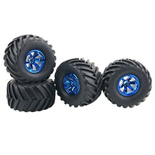 Load image into Gallery viewer, LAFEINA 4PCS Wheel and Rubber Tire Set for 1/10 RC Monster Truck Traxxas HIMOTO HSP HPI Tamiya Kyosho
