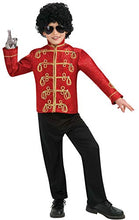 Load image into Gallery viewer, Michael Jackson Child&#39;s Deluxe Military Jacket Costume Accessory, Medium, Red
