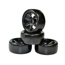 Load image into Gallery viewer, LAFEINA 4pcs 1/10 RC Drift Car Tires and Wheel Rims for Traxxas HSP Tamiya HPI Kyosho On-Road Drifting Car
