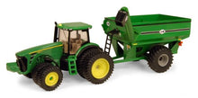 Load image into Gallery viewer, Ertl John Deere 8320R Tractor With J &amp; M Grain Cart, 1:64 Scale
