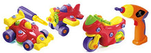 Load image into Gallery viewer, Discovery Toys Motor Works Set Of 3 Vehicles: Race Car, Airplane, Motorcycle With Electric Drill &amp; C
