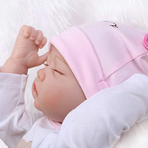 22 Handmade Reborn Baby Toy Newborn Lifelike Silicone Vinyl Sleeping Girl  Dolls