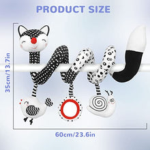 Load image into Gallery viewer, Euyecety Baby Spiral Plush Toys, Black White Stroller Toy Stretch &amp; Spiral Activity Toy Car Seat Toys, Hanging Rattle Toys for Crib Mobile, Newborn Sensory Toy Best Gift for 0 3 6 9 12 Months Baby-Fox

