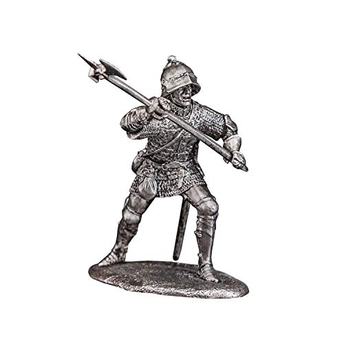 Ronin Miniatures - English Knight of The 15th Century with a pollaxe. The Scarlet and White Rose War - Size 1/32 Scale - 54mm Action Figures