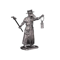 RoninMiniatures New Medieval Plague Doctor Civilian Man UnPainted Tin Metal 54mm Action Figures Toy Soldiers Size 1/32 Scale for Home Dcor Accents Collectible Figurines Item Mw-15