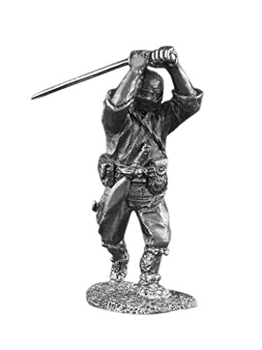 Ronin Miniatures - Japanese Warrior Ninja - Tin Metal Collection Toy - Size 1/32 Scale - Home Collectible Figurines