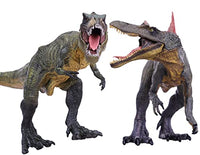 gemini&genius Dinosaur Toys Tyrannosaurus Rex and Spinosaurus Dinosaur World Action Figures, Great Birthday Gift, Collection, Cake Topper, Party Supplies, Room Decor for Kids 3-12 Years Old