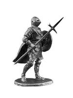 Ronin Miniatures - Knight Hospitaller with Axe - Tin Metal Collection Warrior Toy - Size 1/32 Scale - 54mm Action Figures - Home Collectible Figurines