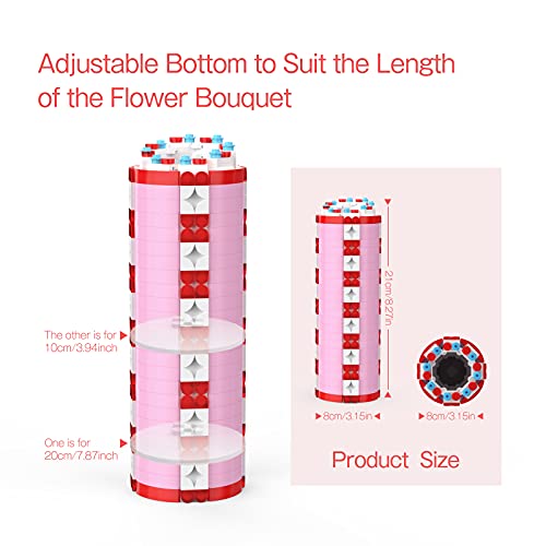 Vase Building Kit for Lego Flower Bouquet 10280,40461 and 40460,A Unique  Flower Container and Creative Project for Adults Building Blocks Gifts, New