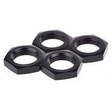 Load image into Gallery viewer, LAFEINA 4PCS 17mm Aluminum Wheel Hex Hub Nut for 1/8 RC Model Car Upgraded Parts (Black)
