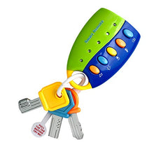 Load image into Gallery viewer, Anniston Kids Toys, Colorful Baby Toy Smart Remote Sound Musical Car Key Keychain Pretend Education Remote Control Toys for Baby Children Toddlers Boys &amp; Girls, Blue
