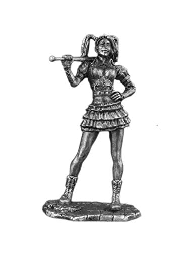 Ronin Miniatures - Harley Quinn - Tin Metal Collection Toy - Size 1/32 Scale - 54mm Action Figures - Home Collectible Figurines