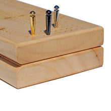 Load image into Gallery viewer, WE Games Cabinet Cribbage Set - Solid Wood Continuous 3 Track Board with Easy Grip Pegs, Cards and Storage Area

