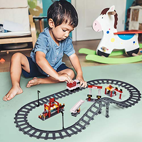 Children's Train & Track Set Toddlers Station Building Blocks Play Baby Toy  Gift 