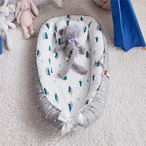 Baby Lounger Nest - 100% Cotton Portable Newborn Sleeper - Soft