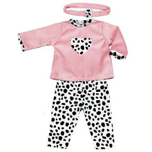 Load image into Gallery viewer, Sophia&#39;s 15 inch Doll Clothing 3 Pc. Set of Pink and Dalmatian Print Fits 15 Inch American Girl Bitty Baby Dolls &amp; More! Baby Doll Clothes Set with Dalmatian Print Gift Bag Included
