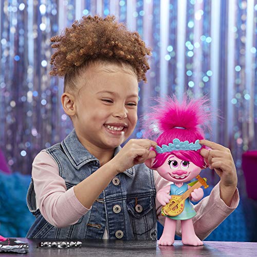 Dreamworks Trolls World Tour Pop-to-Rock Poppy Singing Doll